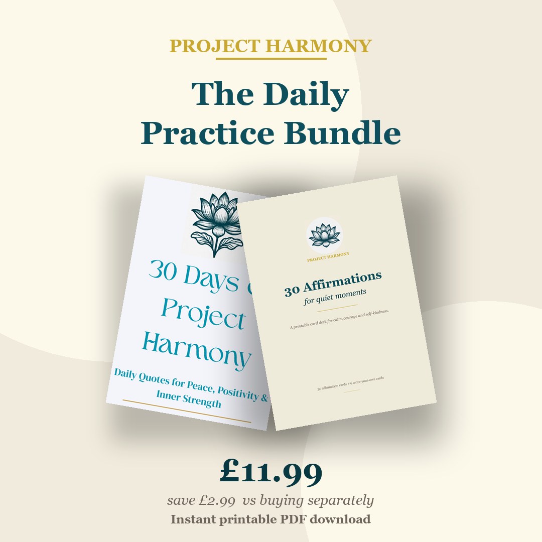 The Daily Practice Bundle - mindfulness journal and affirmation card deck